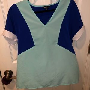 Beautiful blouse with different shades of blue